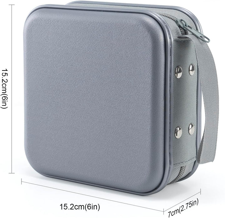 UENTIP CD-Hülle mit 48 Kapazitäten, tragbare DVD-Hülle aus Hartplastik, CD-Organizer, Brieftasche, s