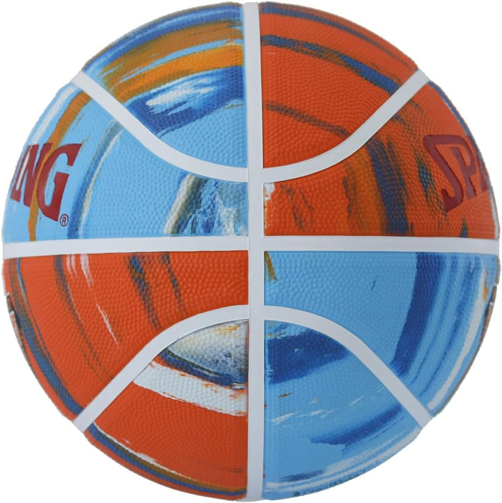 Spalding Unisex – Erwachsene Marble Sz7 Ball 5 Orange/Blau, 5 Orange/Blau