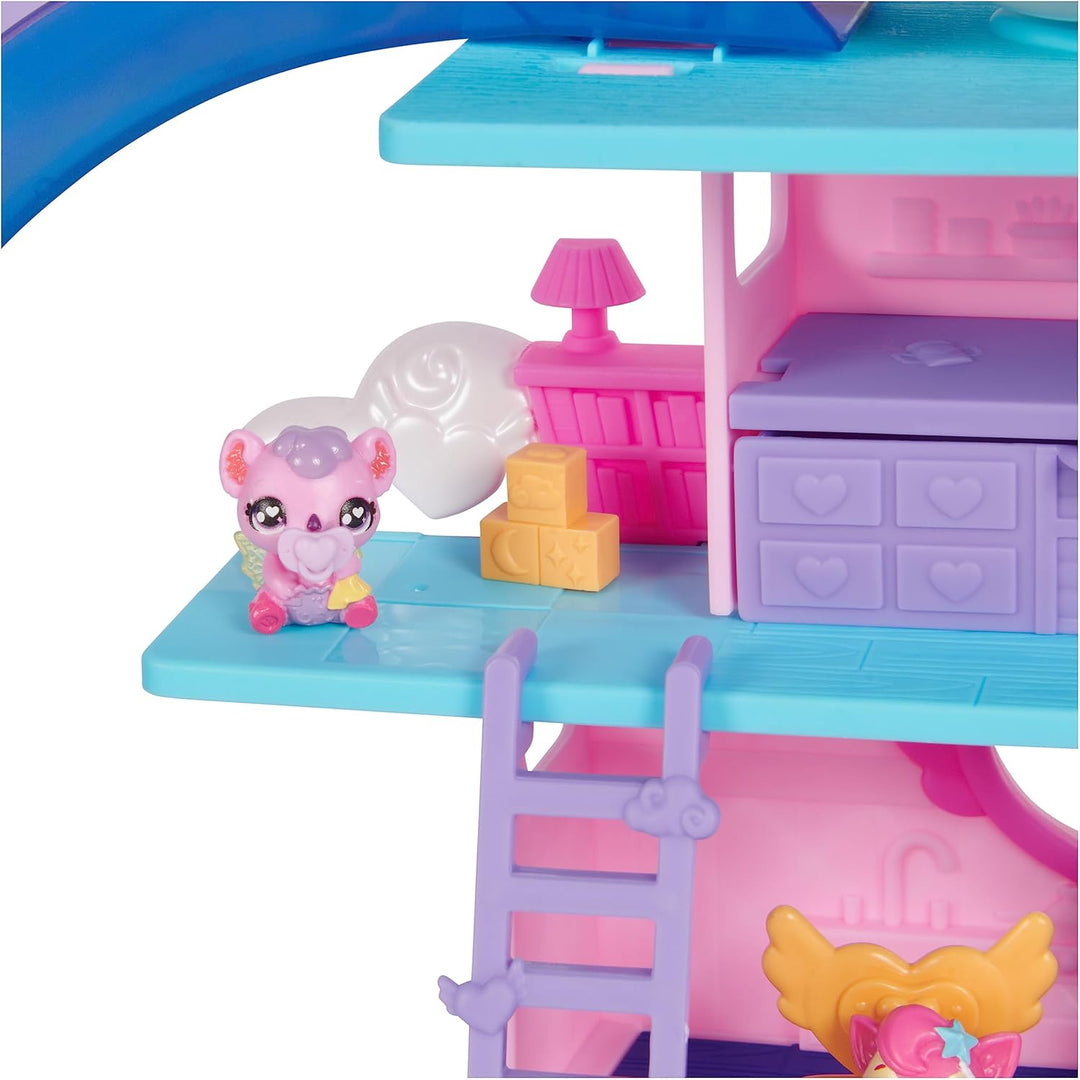 Hatchimals Alive Kinderzimmer Spielset - mit 4 Mini-Figuren in 4 selbstschlüpfenden Eiern und 13 Zub