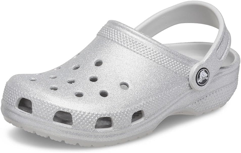 Crocs Unisex Kinder Classic Glitter Clog T Holzschuh 29/30 EU Silver Glitter, 29/30 EU Silver Glitte