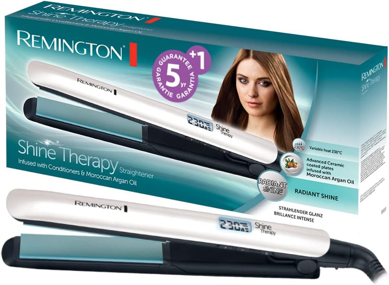 Remington Glätteisen Shine Therapy (hochwertige Keramikbeschichtung angereichert mit Mikrowirkstoffe