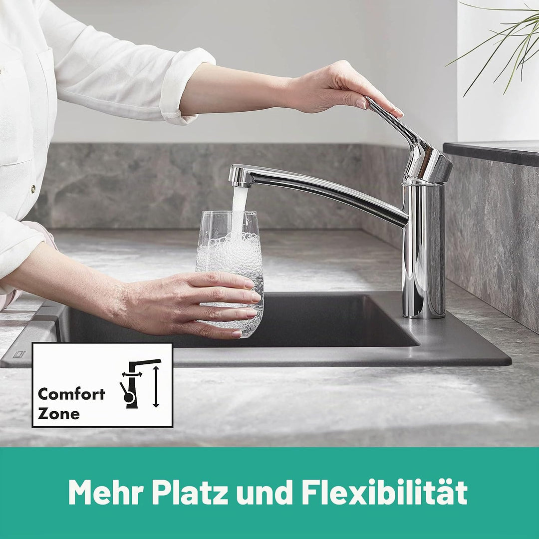 hansgrohe Küchenarmatur MySport, Wasserhahn Küche mit Auslauf Höhe 160 mm, wassersparend, 360° drehb
