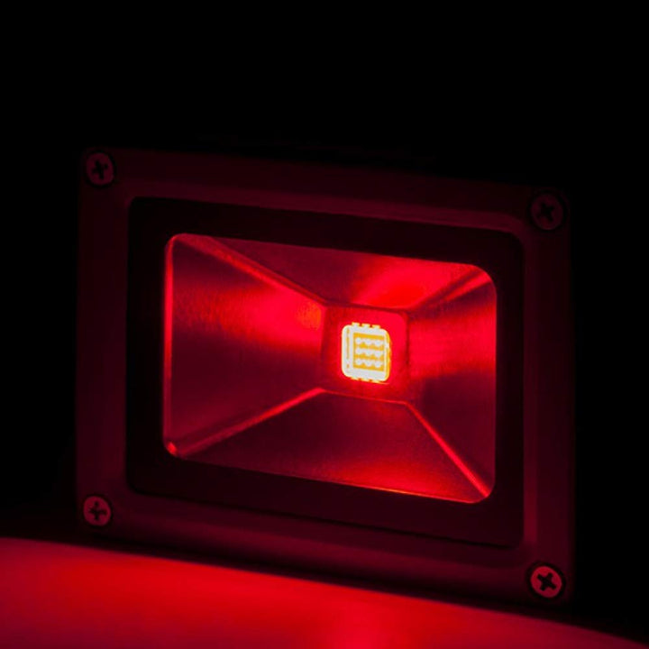 LED Scheinwerfer Flutlicht 10W 850Lm IP65 Brico Rot 30.000H [BQFS11510-R] | Greenice, Rot