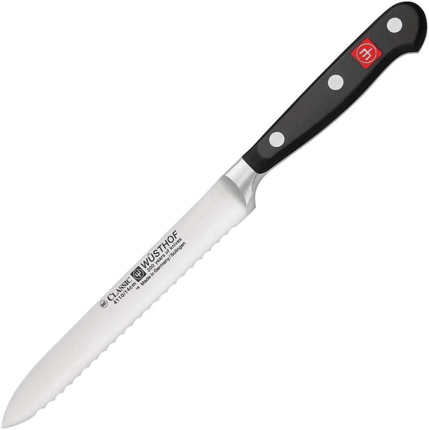 WÜSTHOF Classic Aufschnittmesser 14 cm, Schwarz, Schwarz