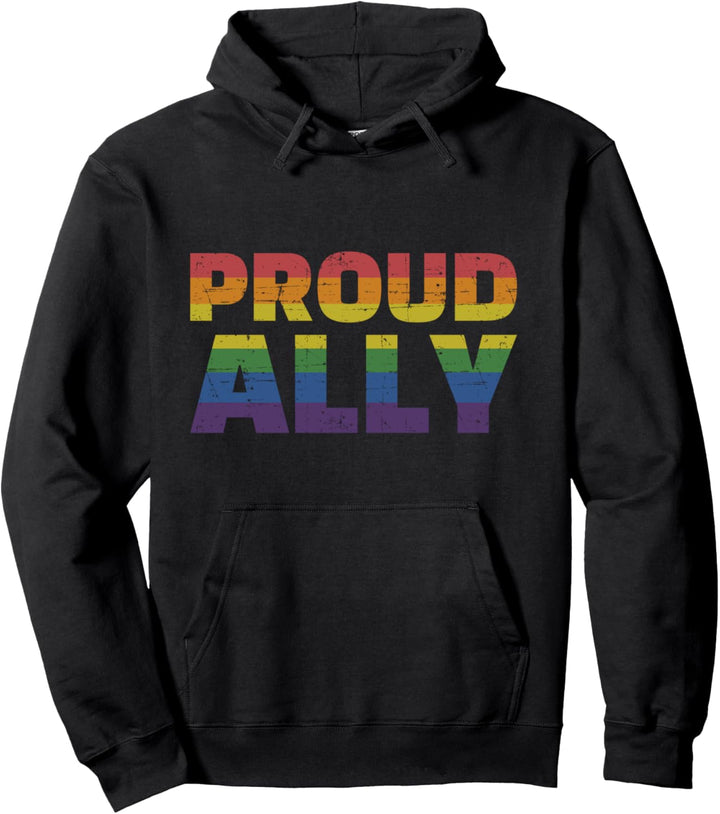 Proud ally Regenbogen für Schwule und Lesben Pullover Hoodie