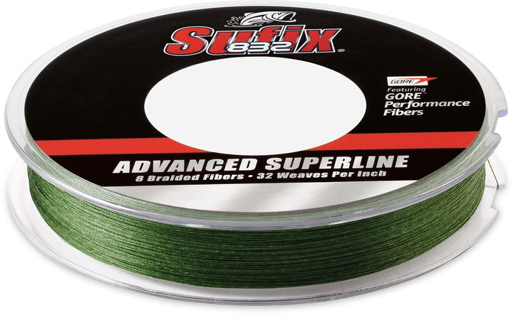 Sufix 832 Advanced Superline Braid 300 Meter Niedriges Sichtfeld, Grün 20 lbs, Niedriges Sichtfeld,