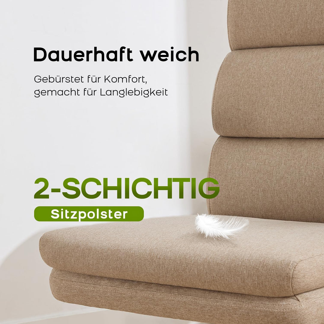 LukkDys Ergonomischer Bürostuhl mit 3-facher Rückenstütze (Nacken, Rücken, Lendenbereich) - Höhenver