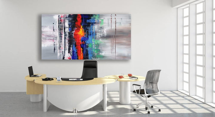 Monica Mirafiori I 100% HANDGEMALT I Gemälde Energy 100x50cm | Gemälde Handgemalt | Acrylgemälde | S