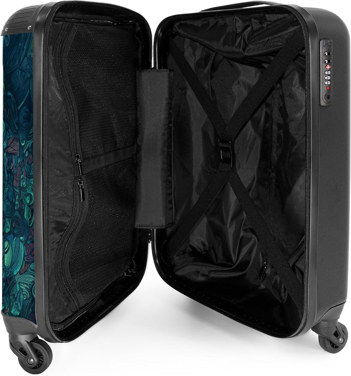 NoBoringSuitcases.com® Handgepäck, Hartschalenkoffer mit TSA Schloss, Trolley, Reisekoffer, Carry on