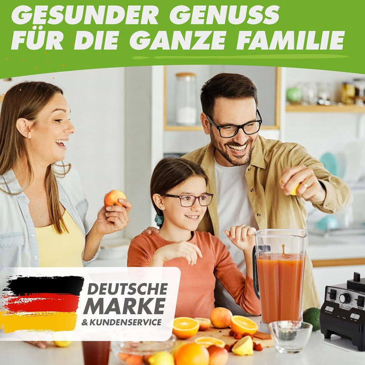 Nutrilovers Hochleistungsmixer NUTRI-BLENDER MAX Standmixer 2000W Hochleistung Smoothie-Maker Profi