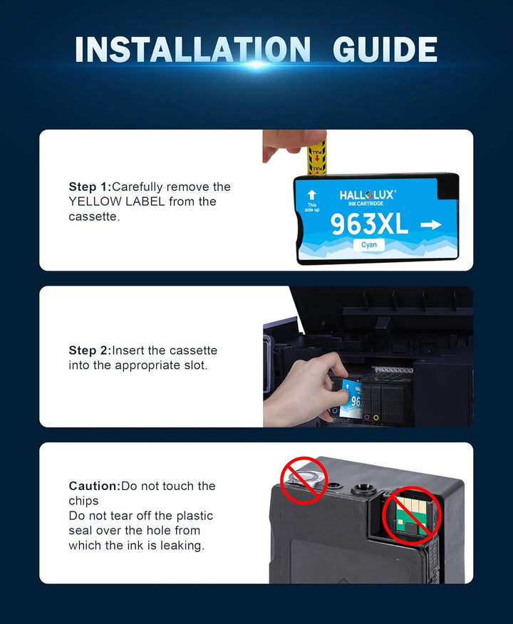HALLOLUX OfficeJet Pro 9010 Multifunction Printer, Printer, Scanner, Copier, Fax, Wi-Fi, LAN, Duplex