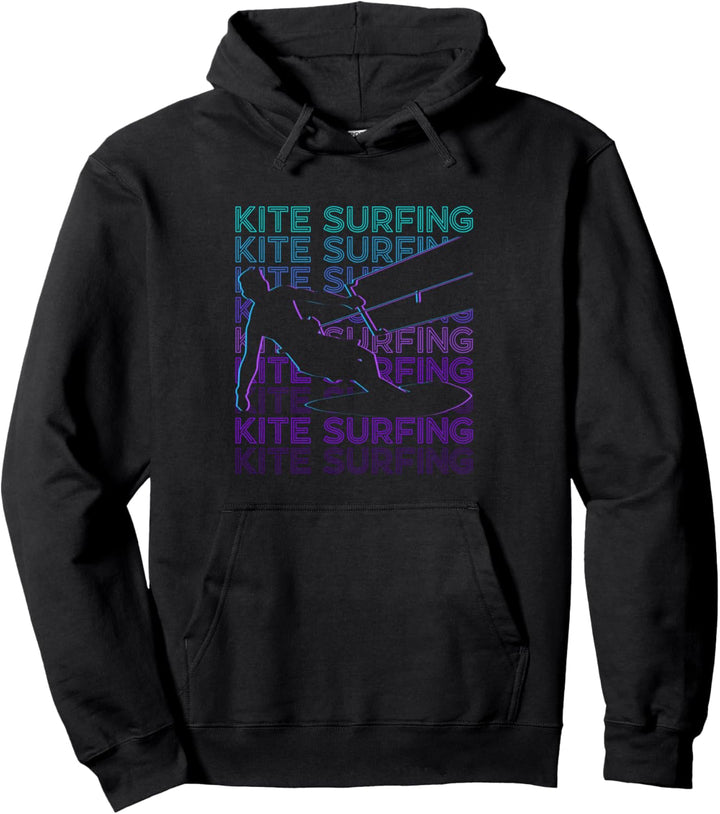 Kitesurfen Kitesurfer Kiteboarding Retro Pullover Hoodie