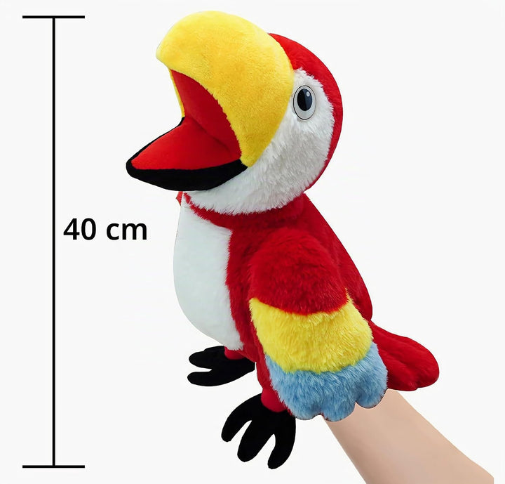 Vogel-Handpuppen für Kinder, Kleinkinder, einschliesslich Papageien, Pfauen usw. mit beweglichen off
