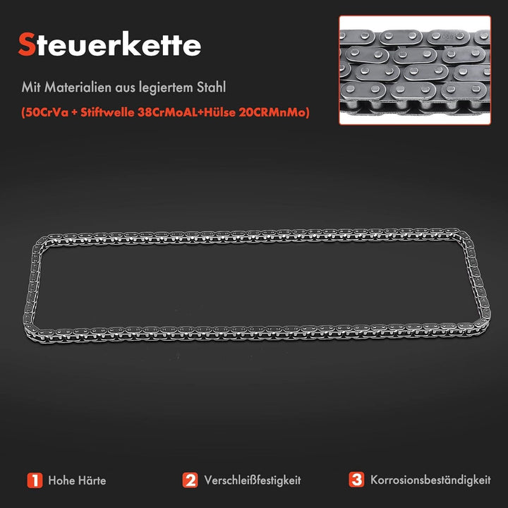 Steuerkettensatz Steuerkette für 1er E81 E87 E88 3er E90 E91 E92 E93 5er E60 E61 Benzin 2006-2013 11