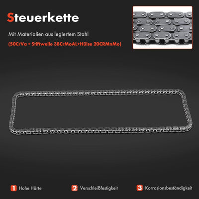 Steuerkettensatz Steuerkette für 1er E81 E87 E88 3er E90 E91 E92 E93 5er E60 E61 Benzin 2006-2013 11