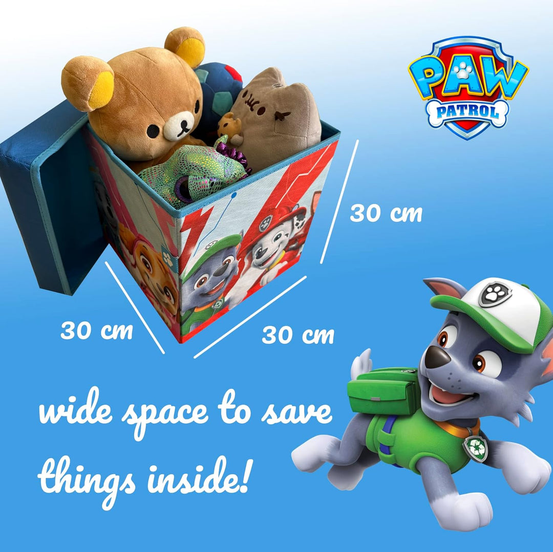 Superdiver - Aufbewahrungsbox und Hocker Paw Patrol - Offizielle Lizenz Paw Patrol - 30x30x30 cm - F