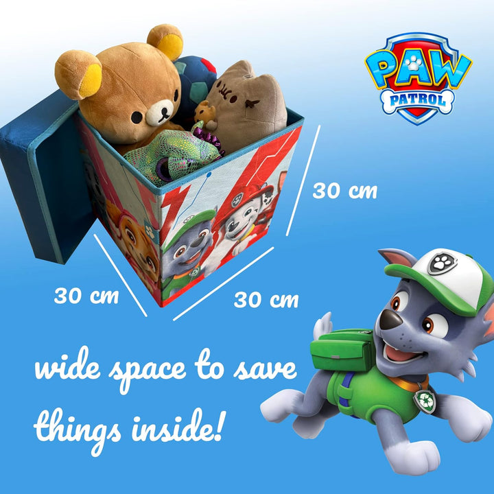Superdiver - Aufbewahrungsbox und Hocker Paw Patrol - Offizielle Lizenz Paw Patrol - 30x30x30 cm - F