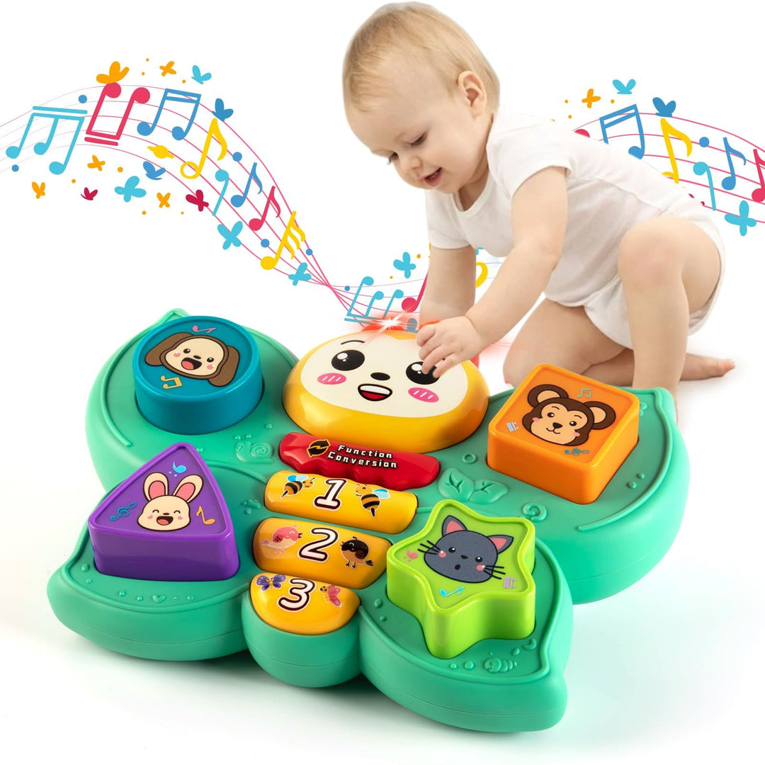 Felly Musik Spielzeug für 6-18 Monate, Baby Montessori Spielzeug mit Licht &amp; Musik, Motorikspielzeug