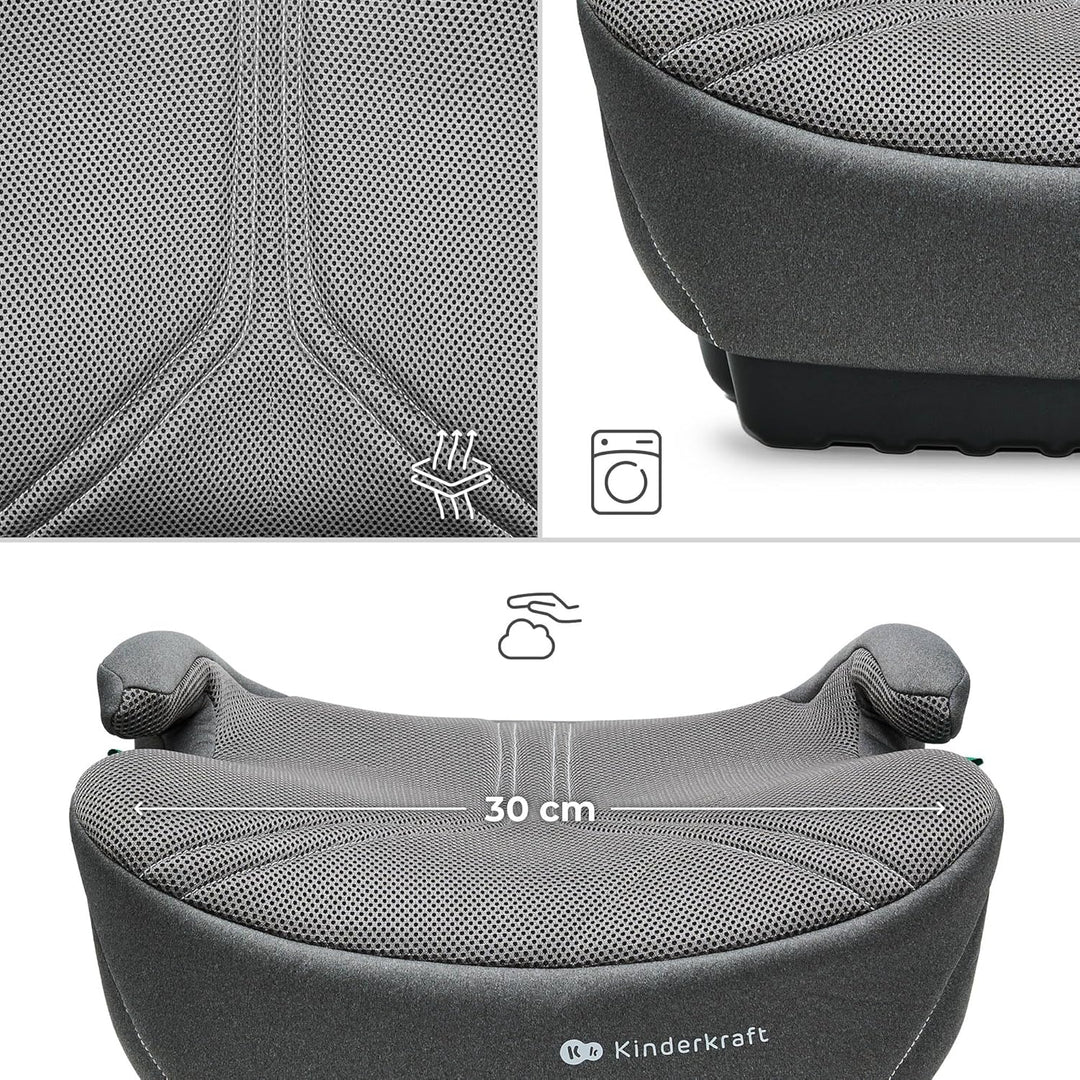 Kinderkraft I-BOOST 2 PRO, Sitz für Kinder von 125-150cm und im Alter von 6-12 Jahren, Isofix-Montag