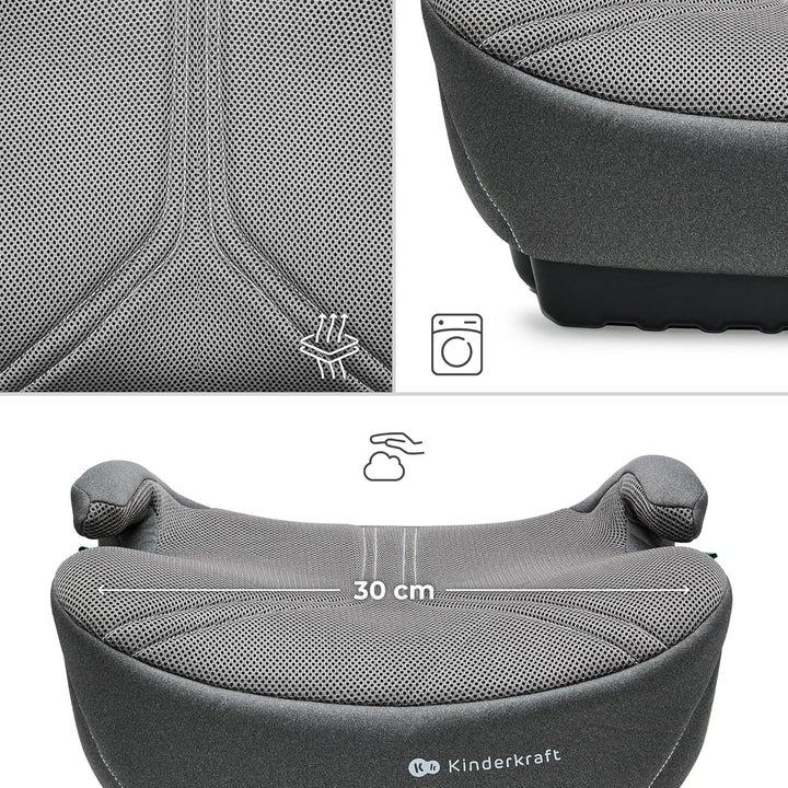 Kinderkraft I-BOOST 2 PRO, Sitz für Kinder von 125-150cm und im Alter von 6-12 Jahren, Isofix-Montag
