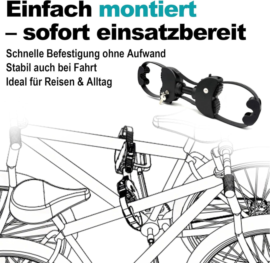 Strap-Rahmenhalter beidseitig für Fahrradträger ebike – Sichere und Flexible Befestigung Verstellbar