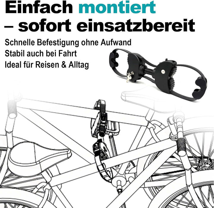 Strap-Rahmenhalter beidseitig für Fahrradträger ebike – Sichere und Flexible Befestigung Verstellbar