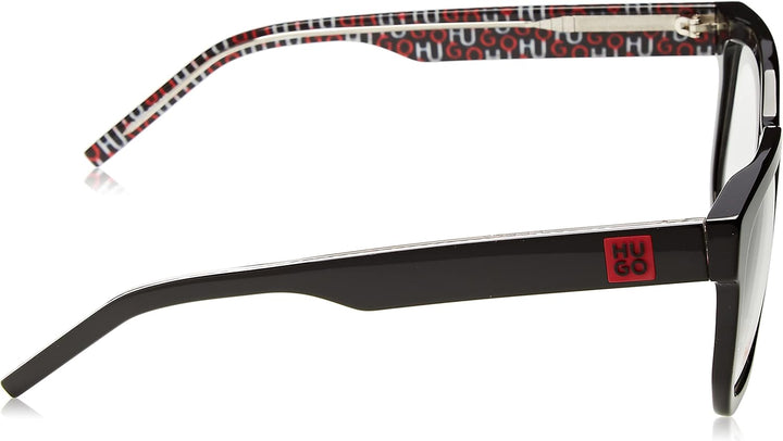 HUGO Unisex Sunglasses 53 Black Pattern Black, 53 Black Pattern Black