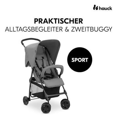 hauck Buggy Sport, Ultra Leicht - nur 5,9 kg, für Kinder bis 15 kg, Klein Zusammenklappbar, Reisebug
