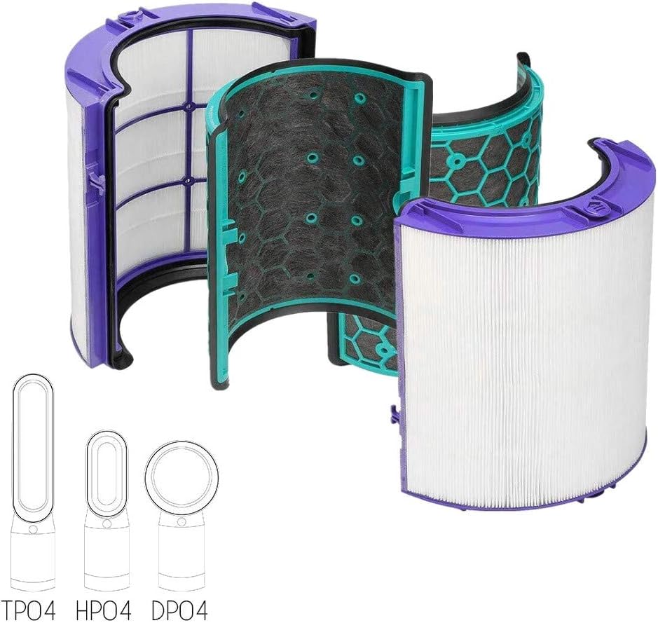 5x Trade-Shop HEPA Filter Ersatz + Aktivkohlefilter für Dyson Pure Cool TP04 TP05 HP04 HP05 DP04 DP0