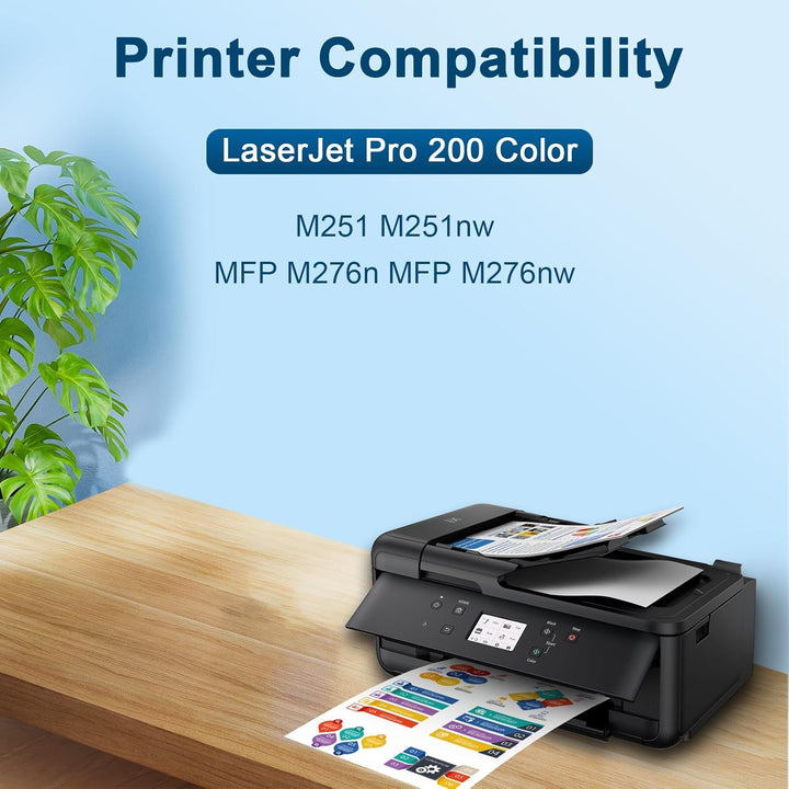 Jagute 131X 131A Toner Kompatible für HP Toner 131A 131X CF210X CF210A für HP Laserjet Pro 200 Color