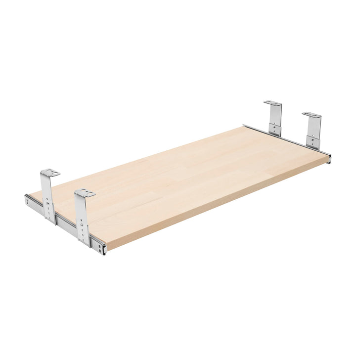 FIX&amp;EASY Tastaturauszug Up&amp;Down-XL, Tastaturablage 800X300mm buche Holz massiv Auszugschienen mit Ei