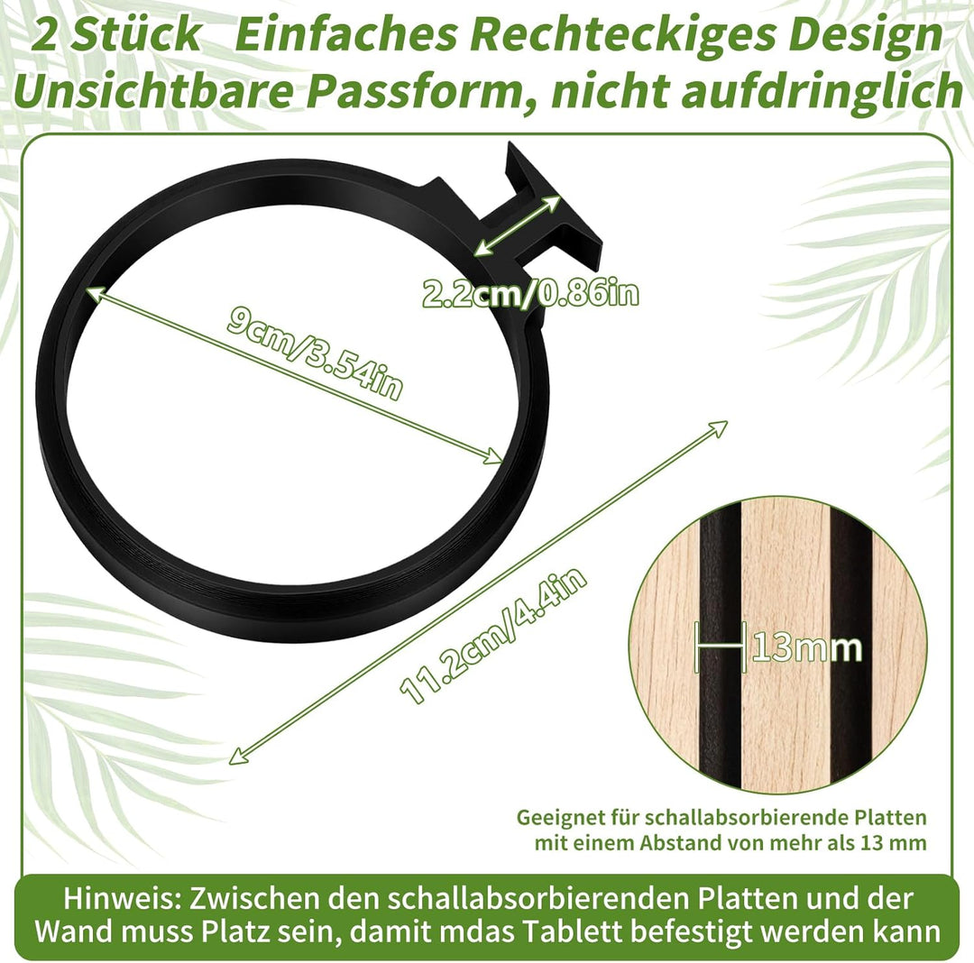 Hysagtek Akustikpaneele Zubehör - 2 Stück Akustikpaneele Pflanzenhalter Ohne Bohren, Pflanztopfhalte