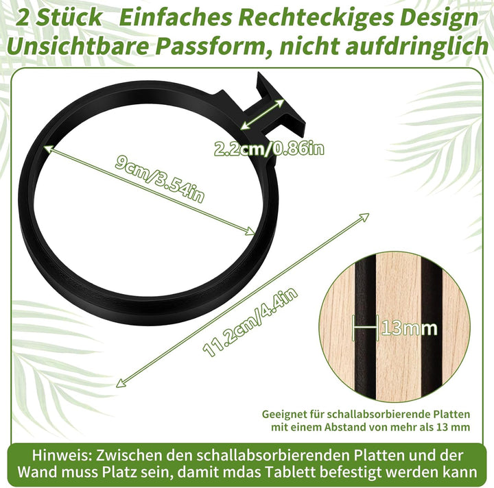 Hysagtek Akustikpaneele Zubehör - 2 Stück Akustikpaneele Pflanzenhalter Ohne Bohren, Pflanztopfhalte