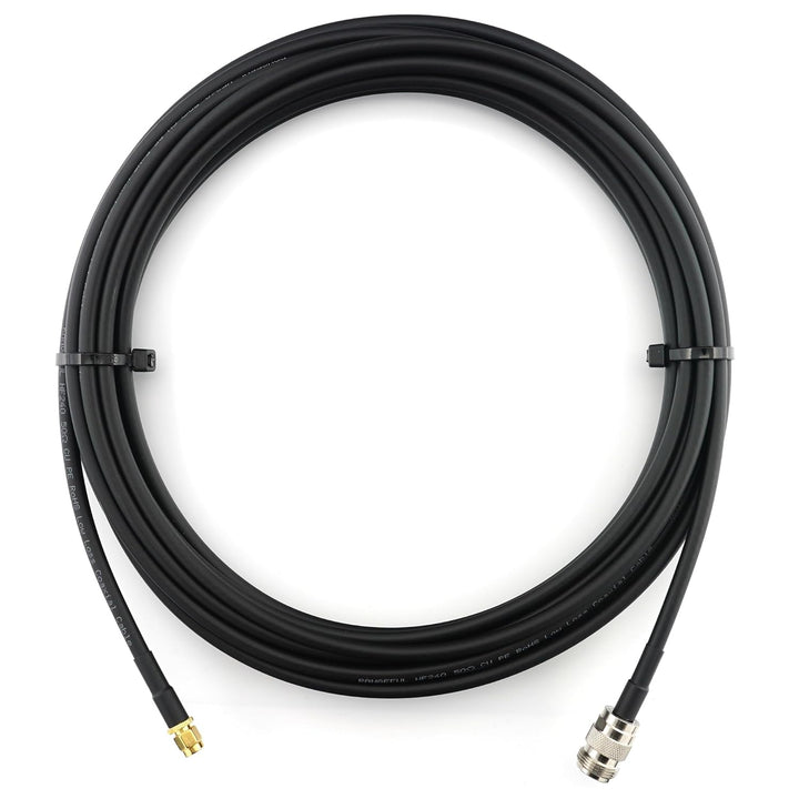 12m RP-SMA Stecker auf N Buchse Koaxialkabel — 12 Meter Verlustarmes HF-240 (LMR 240 Äquivalent) Ant