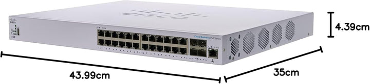 Cisco Business CBS350-24XT Managed Switch | 24 10GE-Ports | 4x10G-SFP+ gemeinsam genutzt | Eingeschr
