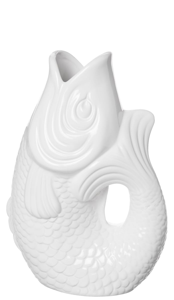 Gift Company Carafon Vase, Steingut, 25cm, Weiss