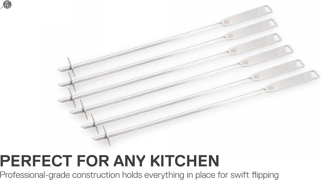 everdure by heston blumenthal Grillspiess 6er Set I 6 Runde Spiesse I hochwertige Schaschlik-Spiesse