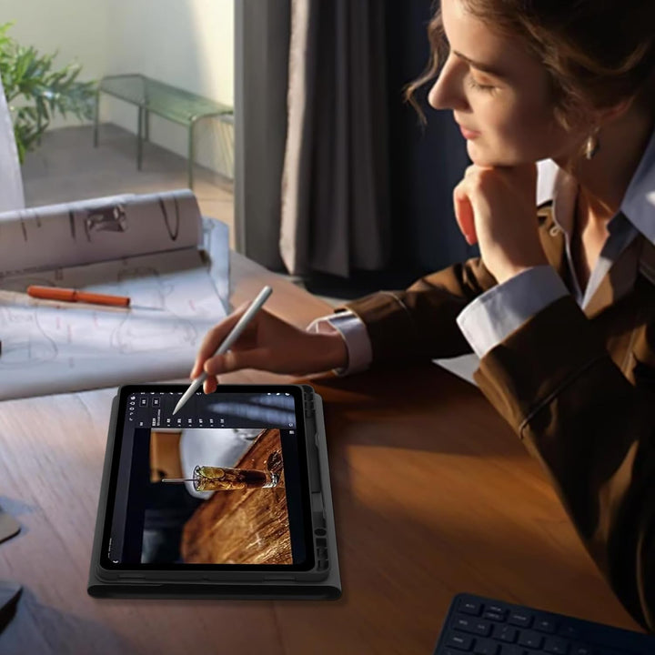 Hofsos Hülle mit Tastatur für Samsung Galaxy Tab S10 FE/S9 FE 10.9 Zoll/S9/S8/S7 11 Zoll - QWERTZ La