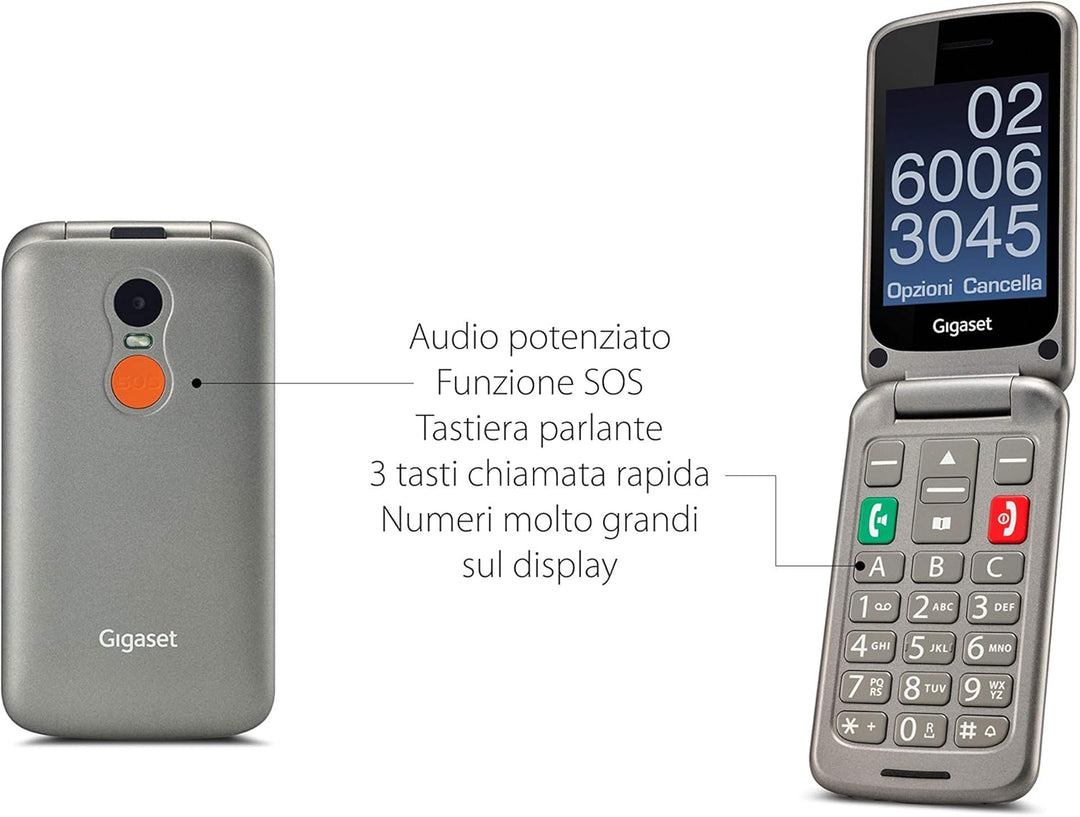 Gigaset GL590 GSM - Senioren GSM Mobiltelefon mit SOS-Funktion - einfache Bedienung mit 2,8" Farbdis
