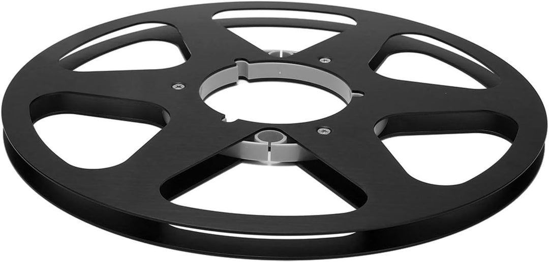 Leere 10-Zoll-Tonbandspule aus Vollaluminium, 6 Windwiderstandslöcher, Geräuschreduzierung für Besse