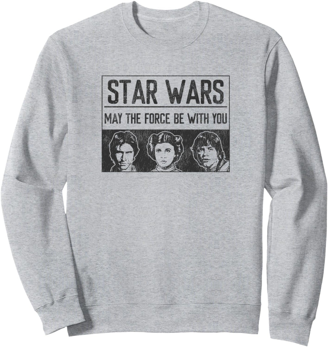 Star Wars Han Solo, Luke & Leia May The Force Be With You Sweatshirt