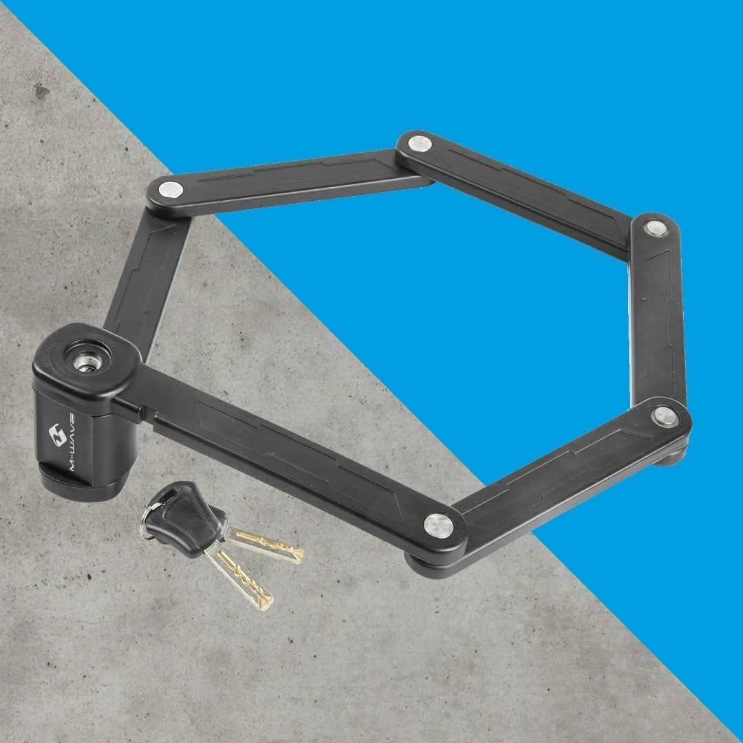 Fahrradschloss, Faltschloss, Stahl, inkl. Halterung & 2 Schlüssel, F 875/6 von M-WAVE