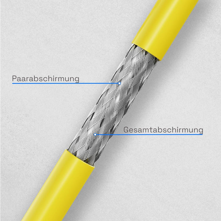 HB-DIGITAL 100m CAT.7 Netzwerkkabel LAN Kabel Verlegekabel AWG 23 Reines Kupfer S/FTP PiMF LSZH Halo