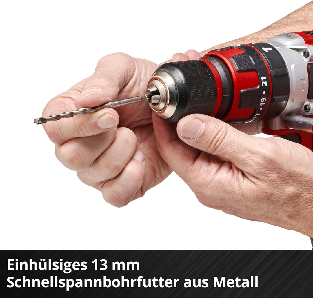 Einhell 4513935 Akkuschrauber TE-CD 18/48 Li-i Kit Power X-Change (mit Schlagfunktion, Li-Ion, 18 V,