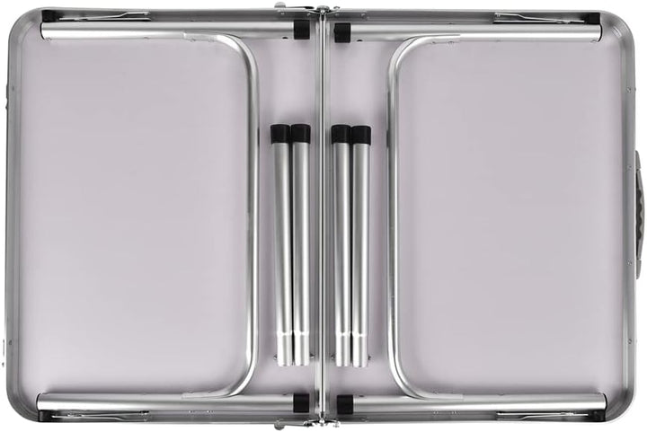 Klappbarer Campingtisch mit 2 verstellbaren Höhen (37/67 cm), Aluminium-Klapptisch, tragbarer Campin