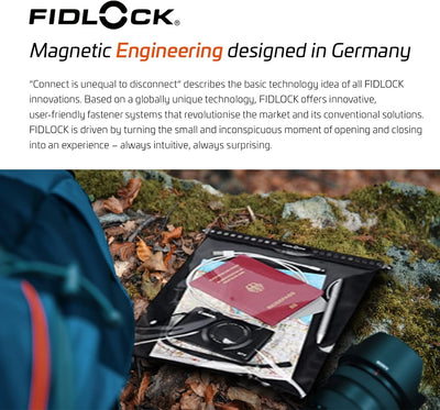 Fidlock Hermetic Drybag Multi Schwarz - Magnetisch selbstverschliessender wasserdichter Drybag, Grös