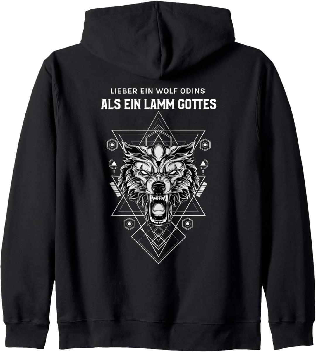 Lieber Ein Wolf Odins Als Ein Lamm Gottes Wikinger Kapuzenjacke