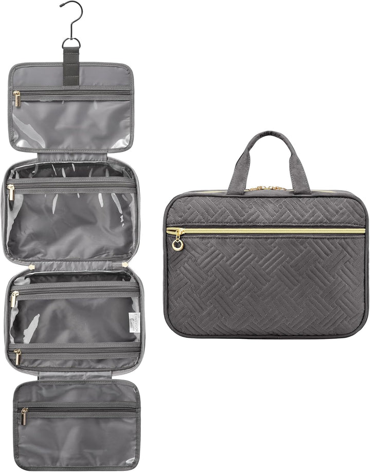 Kulturbeutel zum Aufhängen, LOVEVOOK Wasserdicht Kulturtasche Damen, Faltbare Kosmetiktasche mit 360
