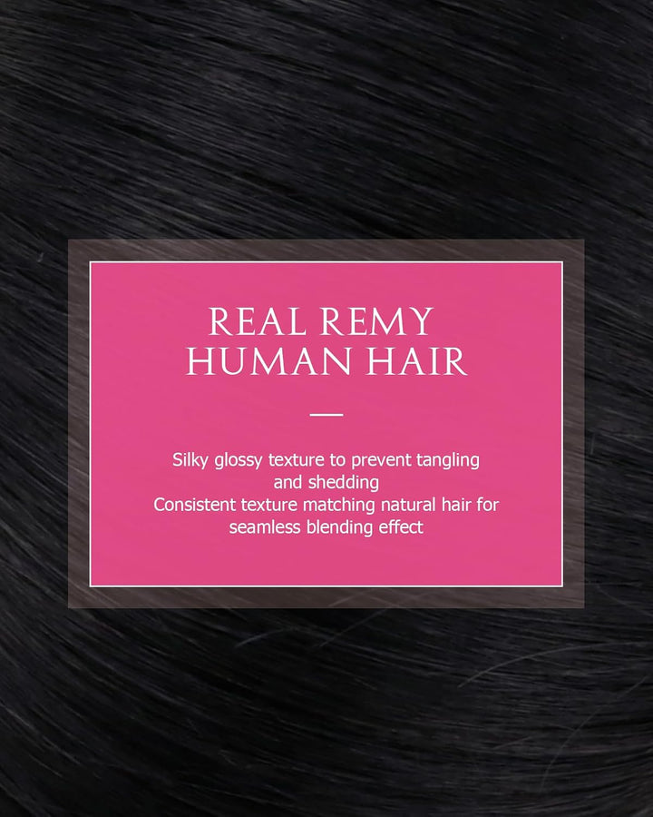 Hetto Microring Extensions Echthaar Schwarz 55CM Haarverlängerung Micro Loop Extensions Remy Extensi
