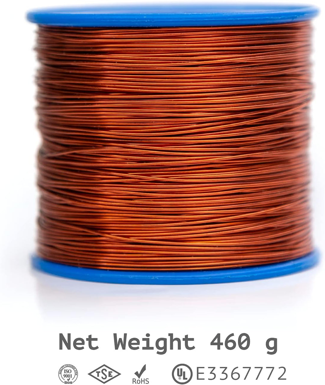 Emtel 0.724 mm (21 AWG) - 500 gr (1 LB) - 134 Meter Emaillierter Kupferdraht - Wärmeklasse 220°C (42